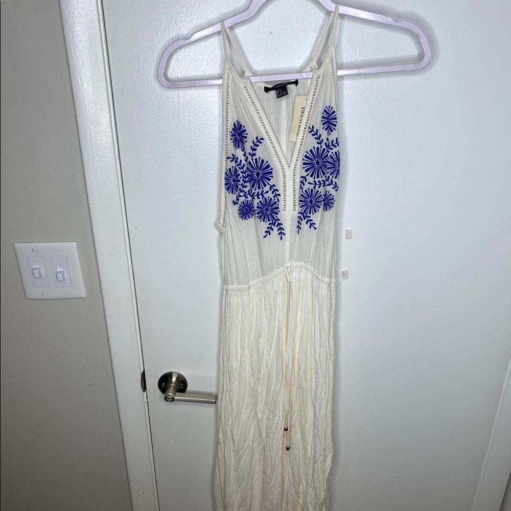 White long racerback dress